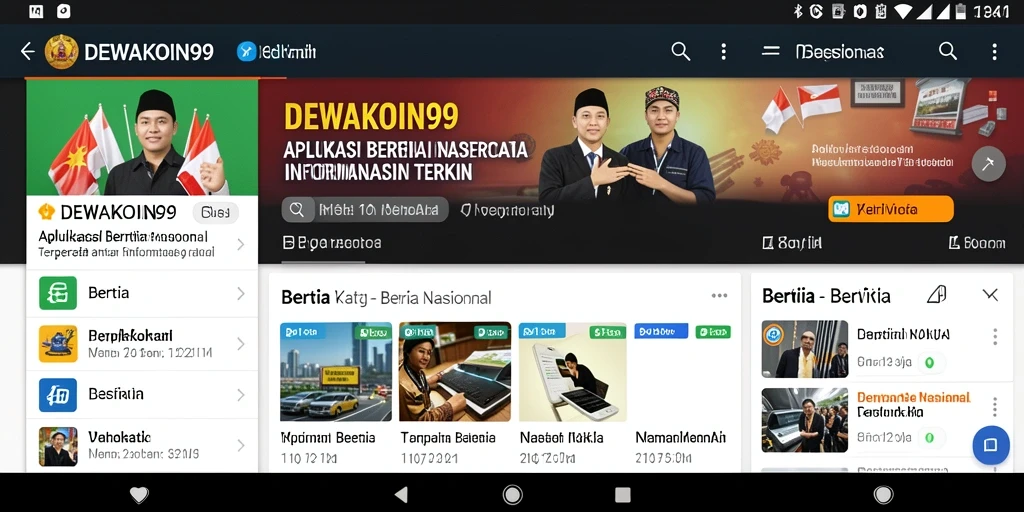 Antarmuka DEWAKOIN99 dengan berita terkini dan relevan.