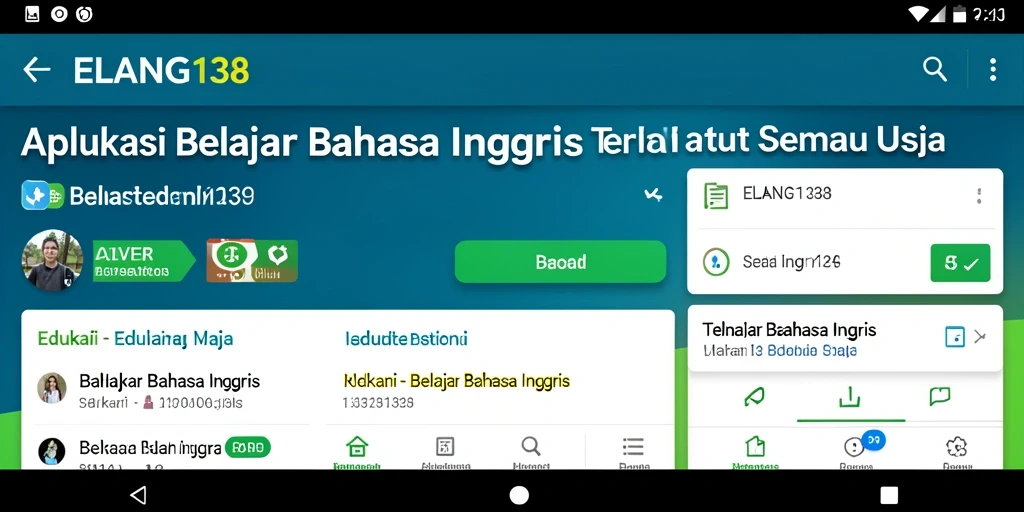 Tampilan antarmuka aplikasi ELANG138 yang menarik dan interaktif.