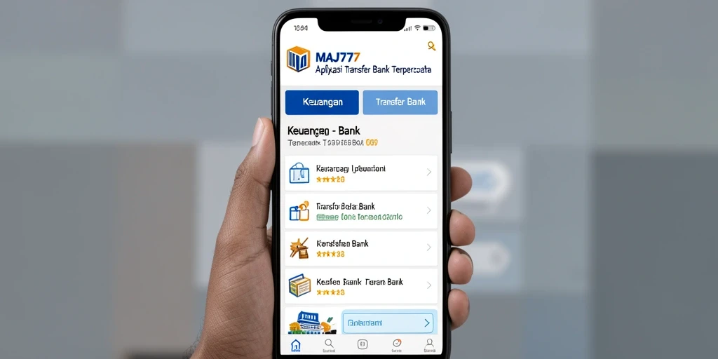 Antarmuka MAJ777 yang simpel dan mudah digunakan untuk Transfer Bank.