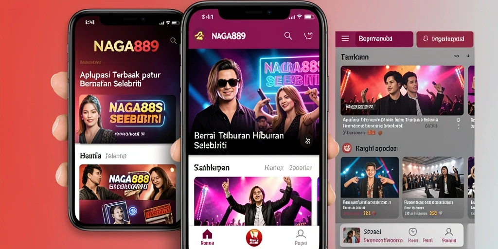 Screenshot aplikasi NAGA889 menunjukkan antarmuka berita selebriti yang menarik.