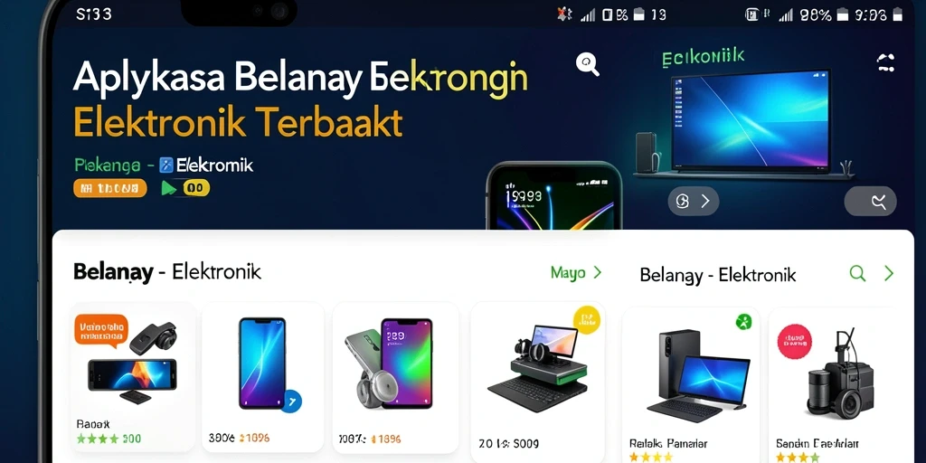 Antarmuka S13 yang menarik dan fungsional untuk belanja elektronik.