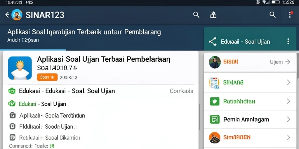 Tampilan antarmuka pengguna SINAR123 yang intuitif dan menarik.